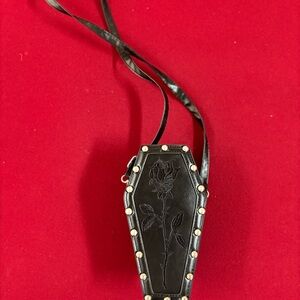 Black Coffin-Shaped Shoulder Bag